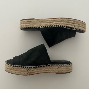 Splendid Thaddeus Espadrille Slide Sandals Black